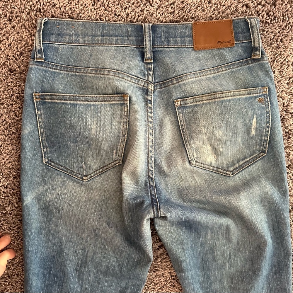 Madewell 9” High Riser Skinny Size 25 distressed ankle jeans - Picture 4 of 9